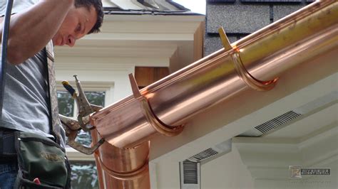 copper sheet metal gutters